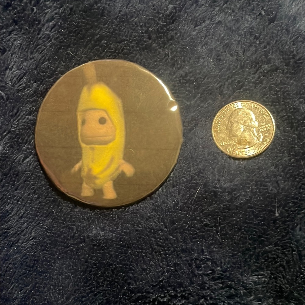 Banana Button Pin
